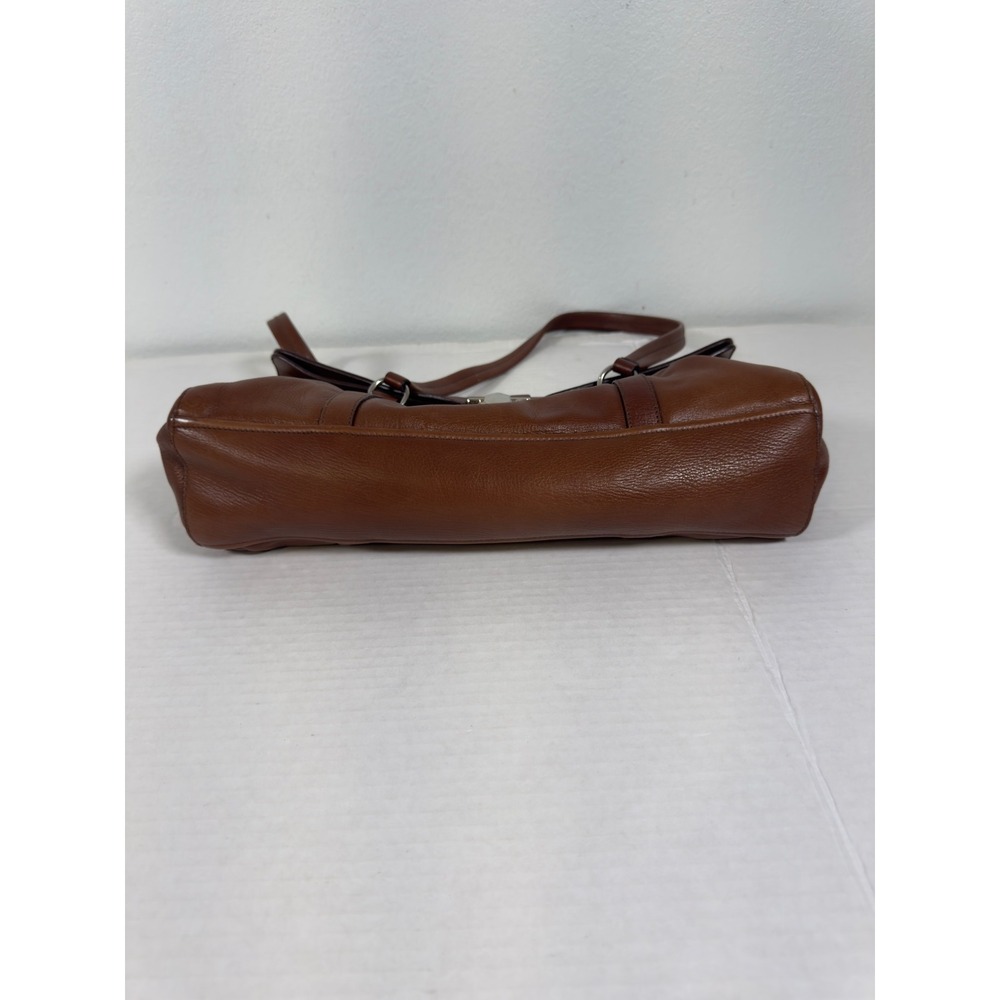 Prada Sacca Bufalo Easy Bag Womens Tabacco Brown Leather BR2613 Shoulder Strap - Picture 11 of 14